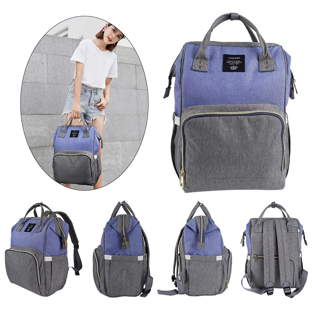 

Diaper Bag Backpack Baby Nappy Bag Waterproof Maternity Mommy Travel Nursing Bag Baby Care Stroller Handbag Patchwork Colors