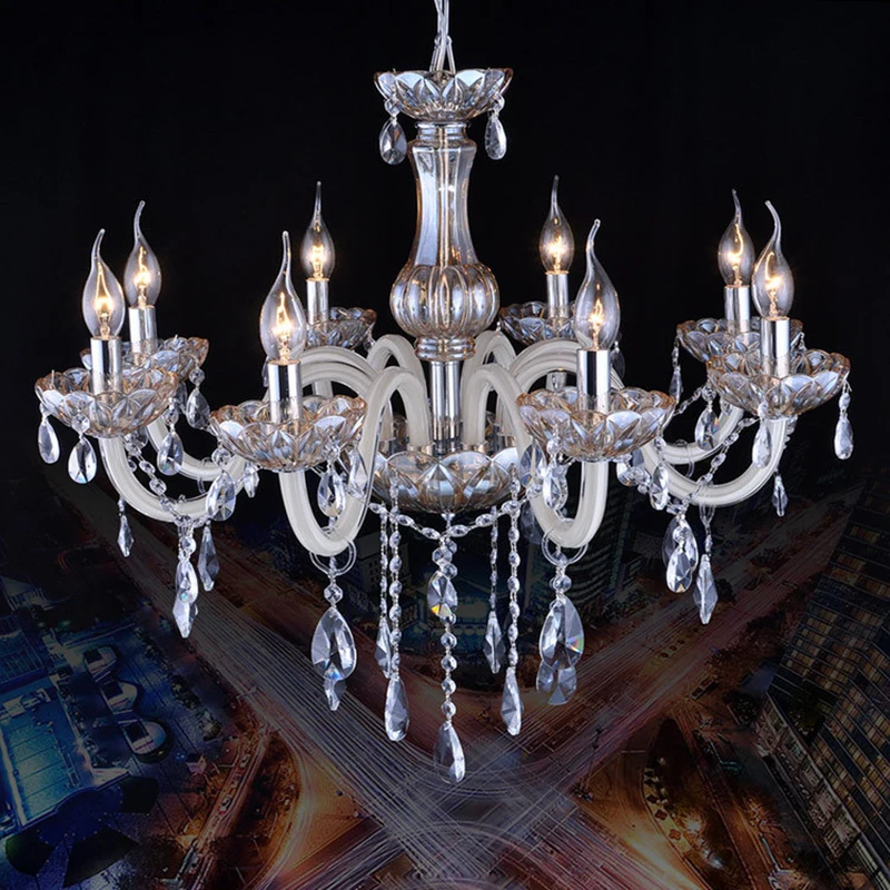 New Modern Style Chandeliers Crystal Halogen Bulbs Bedroom Art Deco