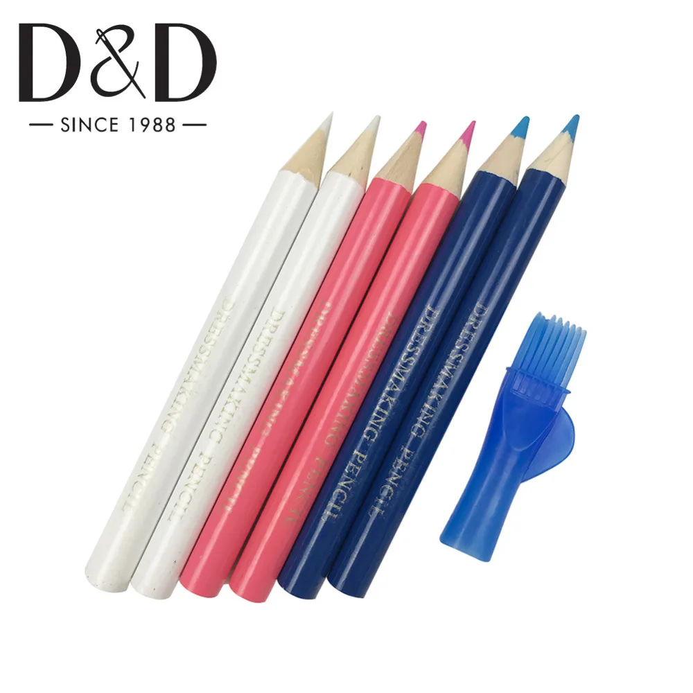 

D&D 3 Colors Dressmaker Tailor's Chalk Garment Fabric Craft Sewing Chalk Pencils Temporary Marking Sewing Accessories