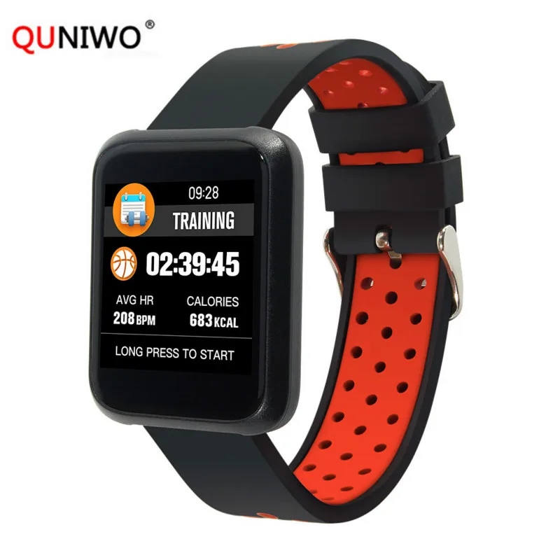 

QUNIWO Sport3 Smart Watch Men Blood Pressure IP68 Waterproof Fitness Tracker Clock Smartwatch For IOS Android Wearable Devices