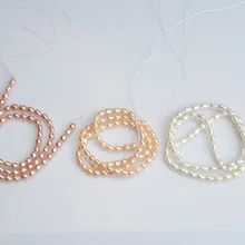 Натуральный AA рисовый белый, розовый, бледно-лиловый пресноводный жемчуг 4-5 мм для изготовления ювелирных изделий 15 дюймов DIY ожерелье