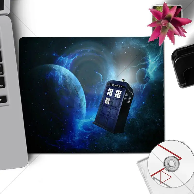 Игровой коврик для мыши Yinuoda с забавной клавиатурой Doctor Who Tardis Van Gogh размер 18x22 см
