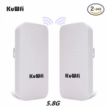 2PCS KuWFi 1-3KM 300Mbps Outdoor CPE Router 5G Wireless Access Point Router Wifi Bridge Wi-fi Extender CPE Router With 24V POE comfast 1750mbps wifi router 2 4g 5 8g ac manage router 1wan 4lan 802 11ac access point wi fi router for big area wifi coverage