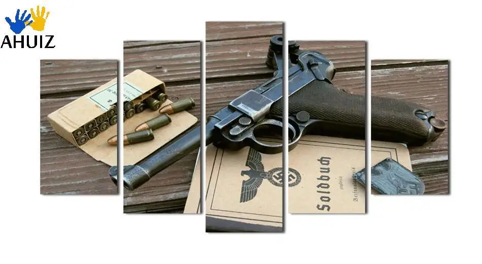 

Fashion Photography old gun and book poster canvas painting , image print on canvas memory of world war no frame MS0041