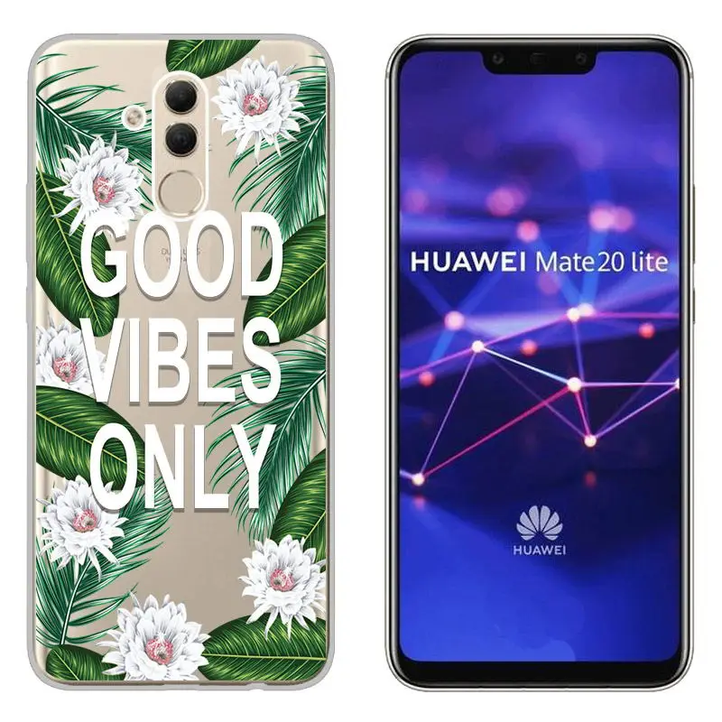sFor Huawei Mate 20 Lite Patterned Clear Slim Ultra Thin Soft TPU Gel Case Cover (14)