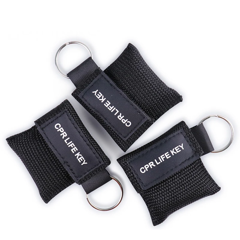

3pcs/lot CPR Resuscitators Keychain First Aid Mask Emergency CPR Rescue Mask One-way Valve Face Shield Health Care Tools 3 Color