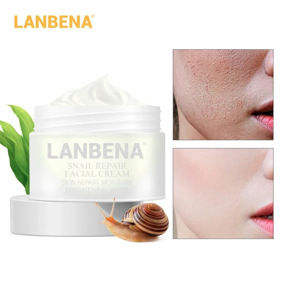Крем для лица LANBENA 30 г отбеливающий дневной крем с эффектом улитки против морщин