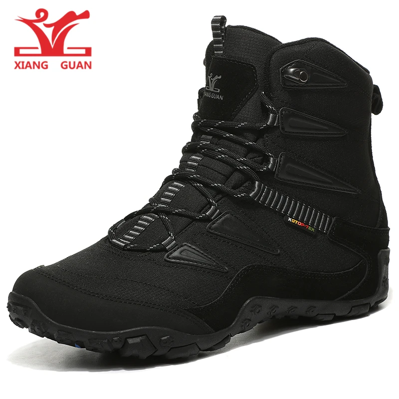 Ceny XIANG GUAN high top lover śniegowe buty czarno białe buty trekkingowe marki sznurowane mężczyźni outdoor wspinaczka trampki