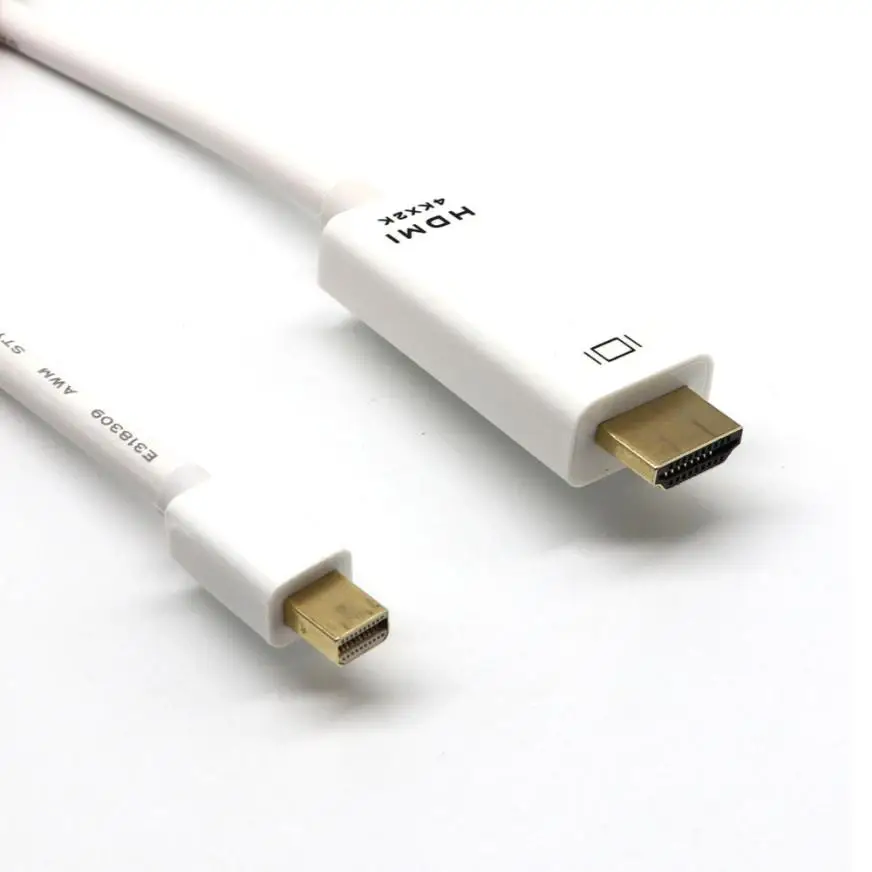 Превосходное качество 4 К * 2 К Mini DisplayPort DP Thunderbolt к Мужской конвертер HDMI Кабель-адаптер Feb22