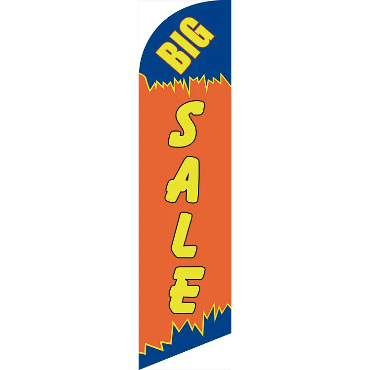 Outlets hot sale custom BIG-SALE 110g Knitted Polyester Beach flag banner swooper Digital Printing single sided | Дом и сад