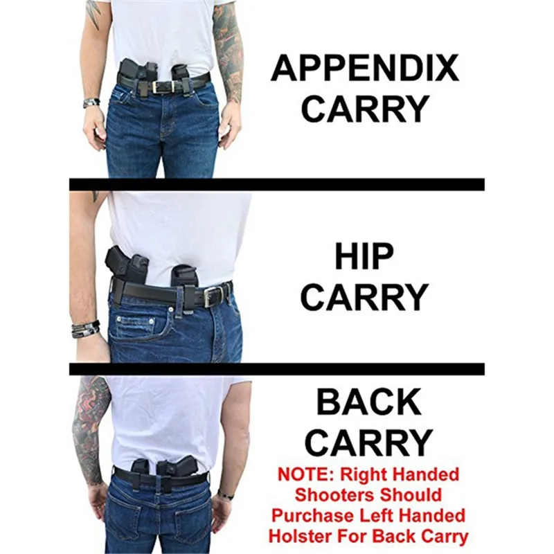 Concealed Carry Gun Holster Bag Universal Neoprene IWB Holster With Extra Mag Holster Pouch For All Sizes Handguns Hunting