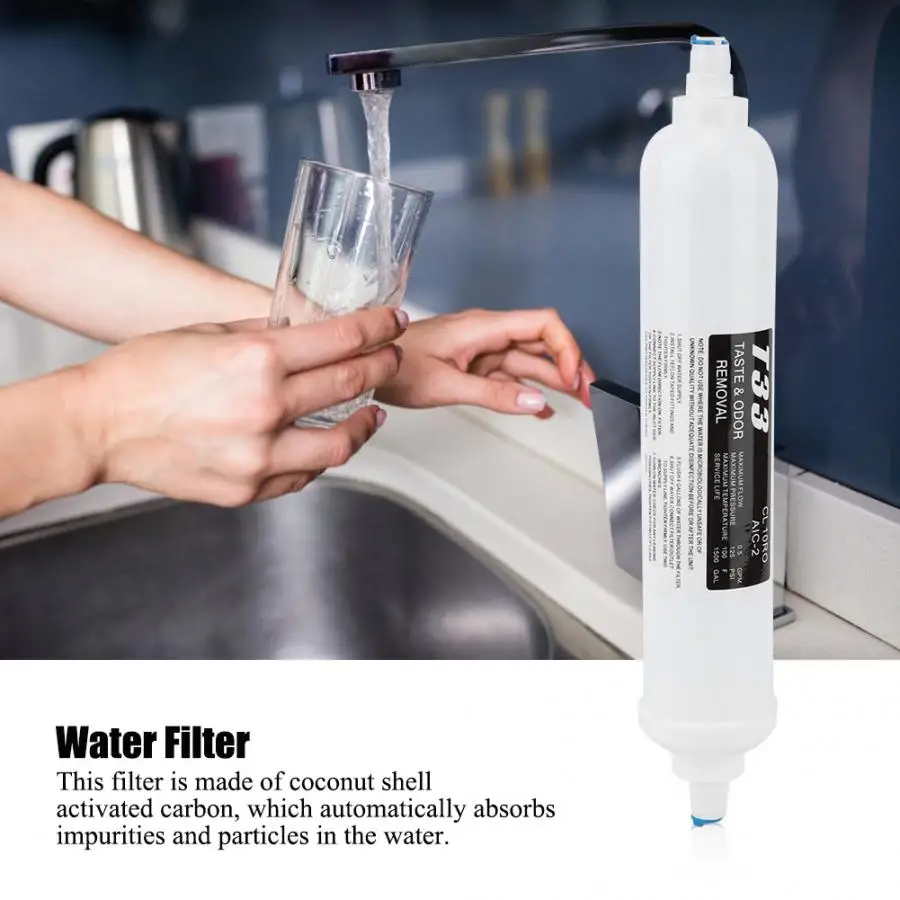 Water Purifier Filter Small T33 Activated Carbon Filter 1044 Connector Replacement Water Filtration System Water Purifier Filter Small T33 Activated Carbon Filter 1044 Connector Replacement Water Filtration System