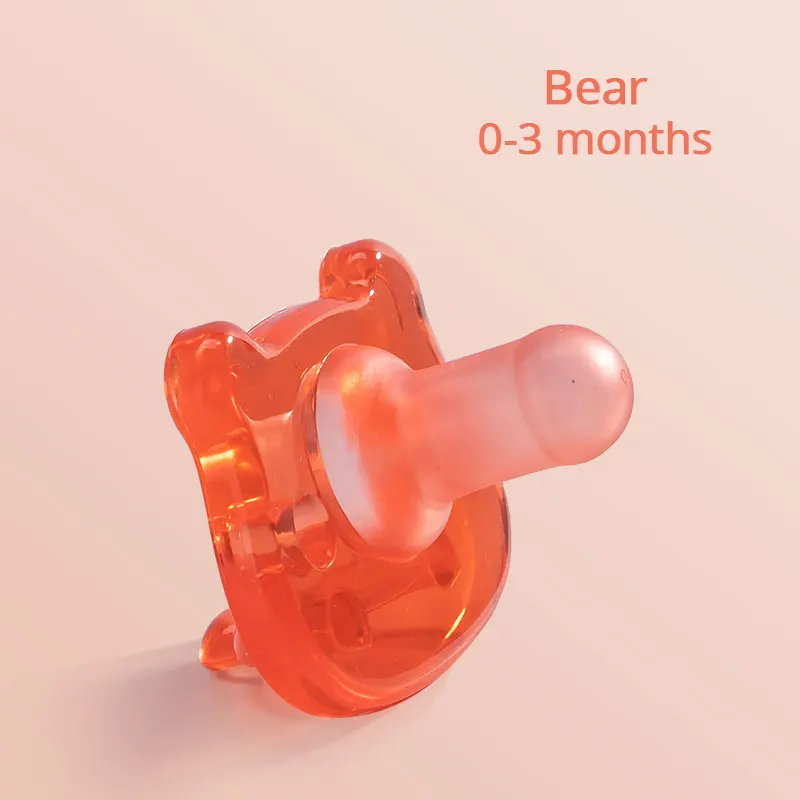 Sunveno Silicone Baby Pacifier Infant Bionic Nipple Soother Toddler Kids Pacifier Food Grade Baby Feeding - Цвет: Bear