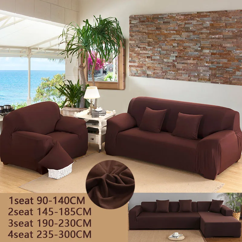 

Solid Color Elastic Sofa Cover Spandex Modern Polyester Corner Sofa Couch Slipcover Chair Protector Living Room 1/2/3/4 Seater