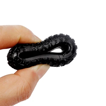 IKOKY Penis Rings Sex Toys for Men Tire Type Black/Transparent Sex Cockring Delay Ejaculation Cock Rings 2Pcs/Set Silicone 5