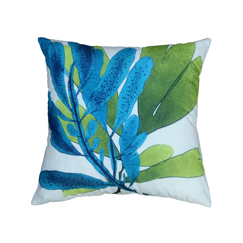 RUBIHOME European Style Plant Coral Green Blue Coralline Design Decorative Cushion Cover Throw Pillowcase Home Decor Sofa Seat