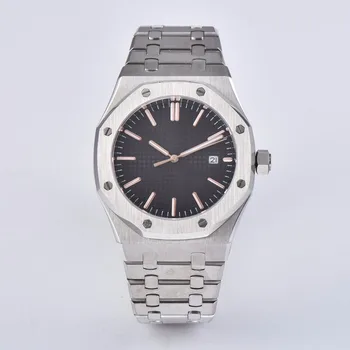 

41mm watch clock sapphire bomax marina crystal stainless steel watch automatic movement men's white dial PS-16