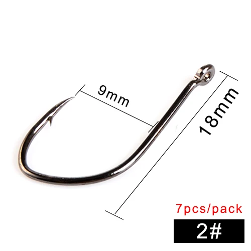 FTK Высокоуглеродистая сталь колючий крючок 7-10 шт./партия Size2-14# Карповые крючки супер иглы рыболовные снасти - Цвет: 2