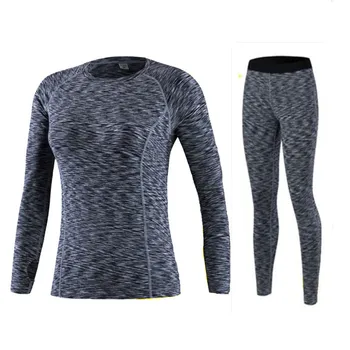 

2017 Brand Thermal Underwear Women Winter Quick Dry Anti-microbial Stretch Thermo Underwear Sets Female Warm Long Johns HI-Q