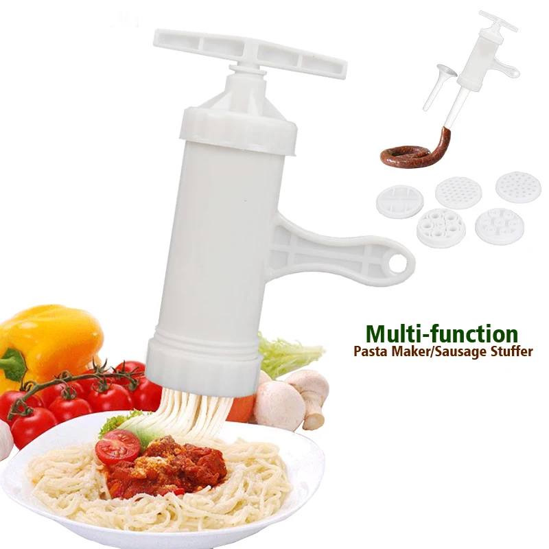 

Multifunctional Noodle Maker Machine Kitchen Tool Pasta Maker Sausage Stuffer Filler Spaghetti Pates Machine Noodle Cutter Press