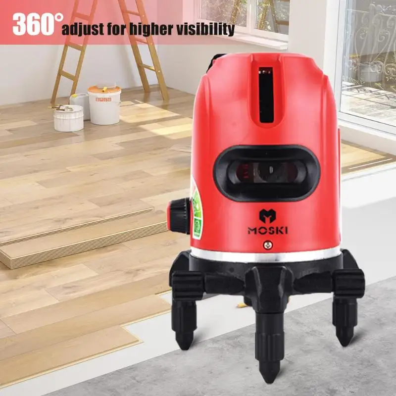 5 Line 6 Points Red Beam Laser Level Self-leveling Measuring Instrument