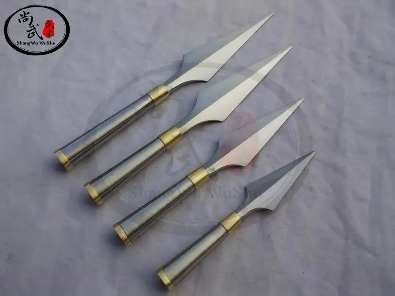 Высококачественный головной убор Wushu головка копья с Красной кисточкой