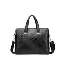 Мужская деловая сумка для ноутбука 14 дюймов Портфели Сумка Высокое качество офисные туфли из натуральной кожи сумка с ремешком для ноутбука Переносные сумки Сумка через плечо