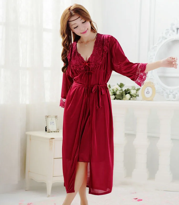 Women's Sleepwear We even offer plus size wedding robe sets that are made for brides and their bridesmaids. You’ll feel like the star of your own movie as you lounge elegantly in a long, sexy plus size lingerie gown .