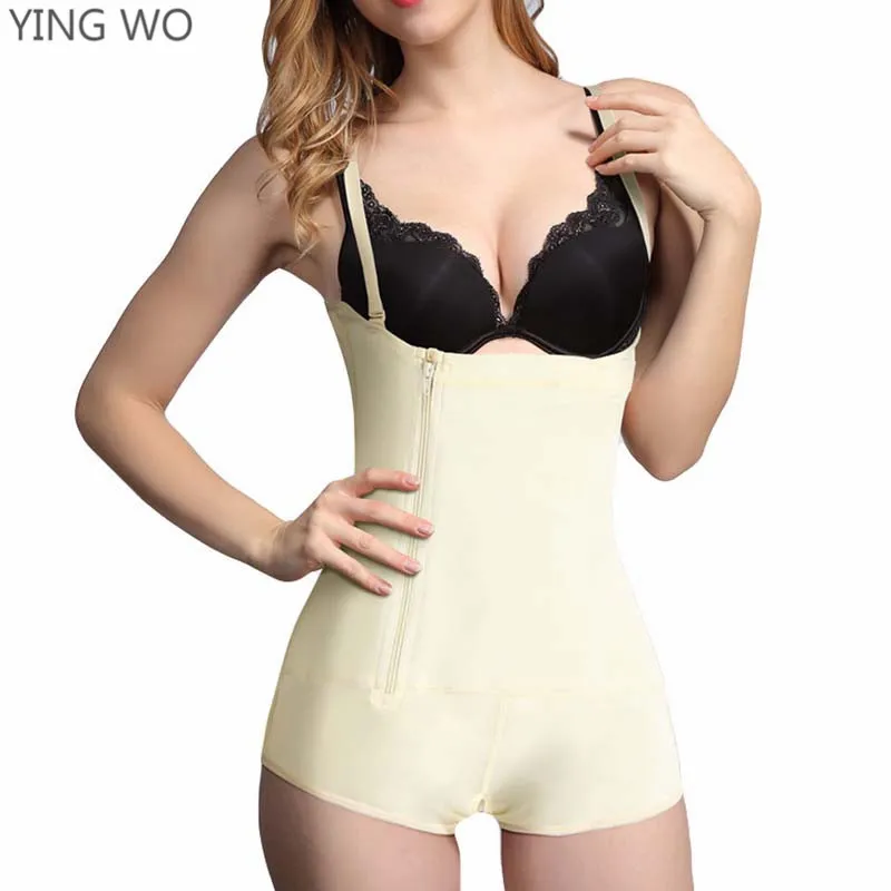 Черный/кожа под грудью латекс Boyshort Body Shaper фирмы Управление Shaperwear регулируемые бретельки боковые молнии латекса для похудения боди