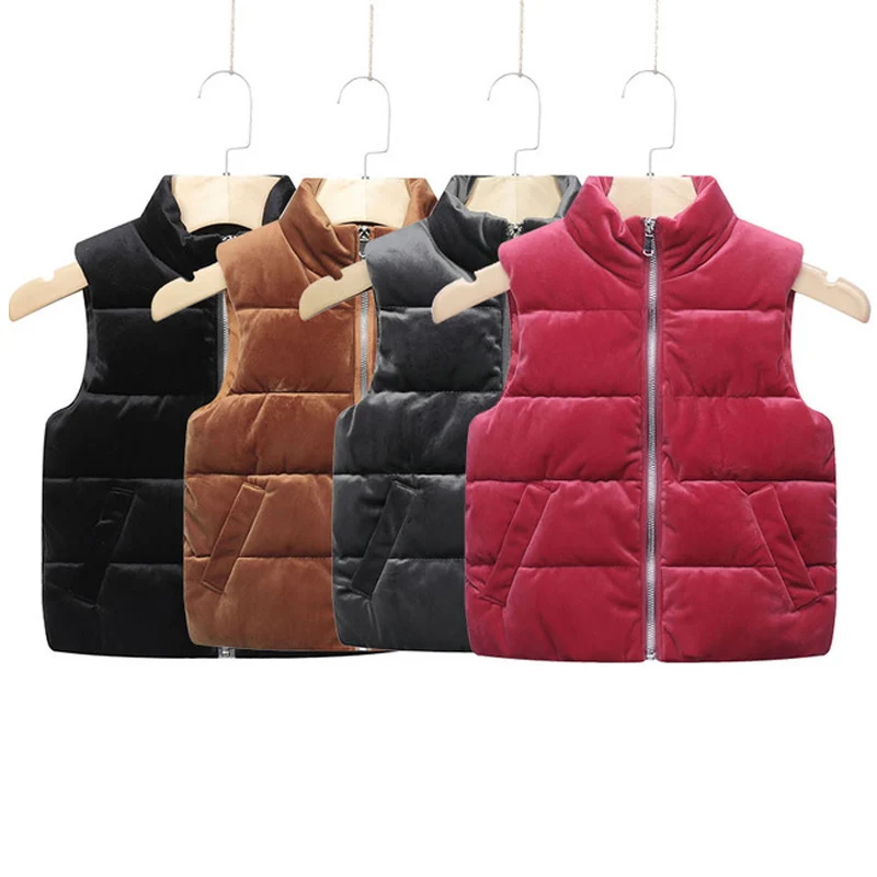 

Children's vest children baby girl vest jacket 2019 winter spring girl zipper down jacket warm shirt children's vest clothes