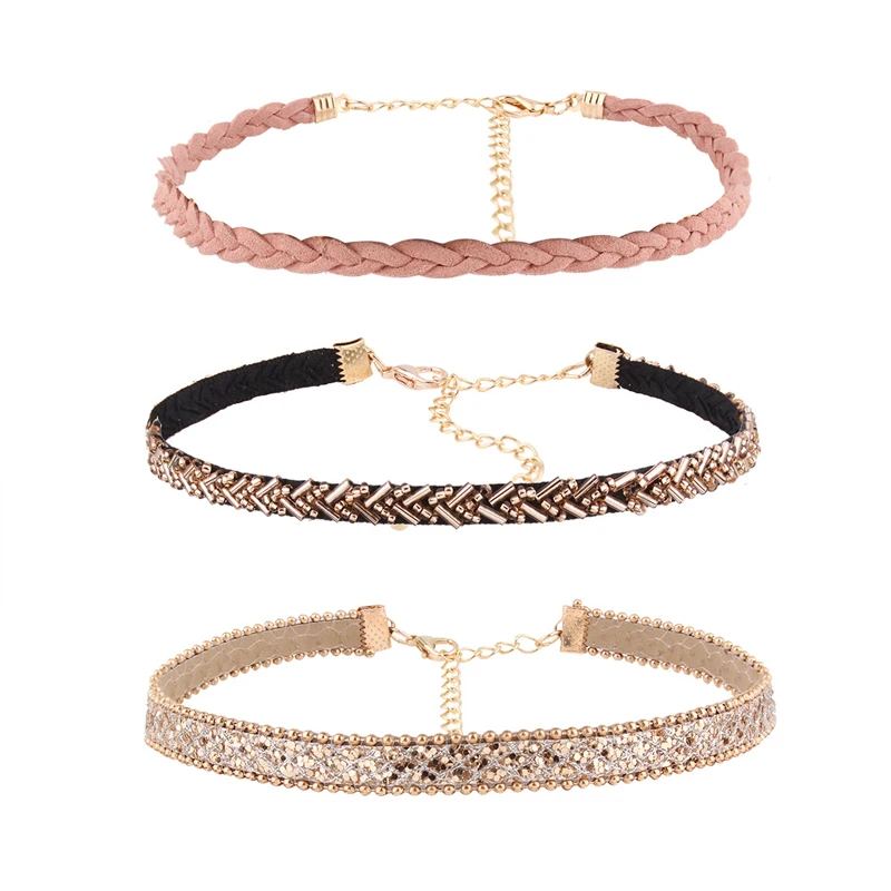 

3pcs Women Choker Necklaces Set Vintage Collar Necklace For Women Fashion Ethnic Jewelry Collar Choker Women multilayer Necklace