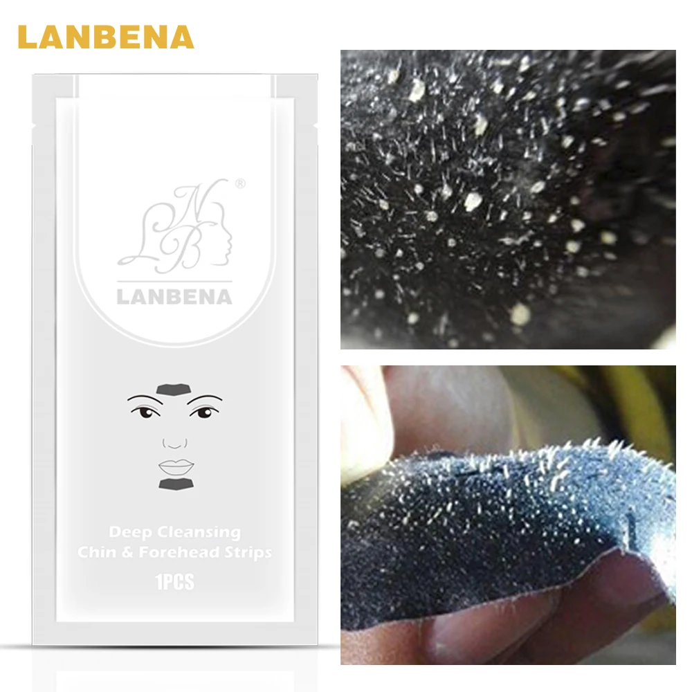 

Lanbena Bamboo Charcoal Blackhead Remover Chin Forehead Mask Face Peel Pore Strip Black Acne Treatment Skin Care