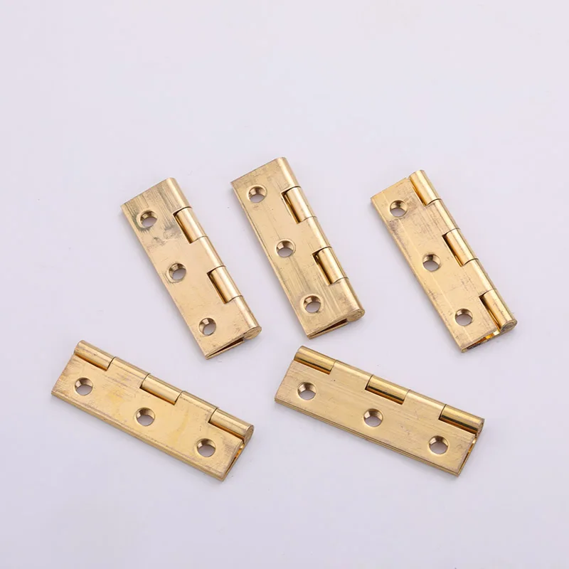 6 Hole 2 Inch Copper Hinge / Furniture Hinge Length And Width 50*28*1.2mm kitchen Furniture Connector Hardware Accessories