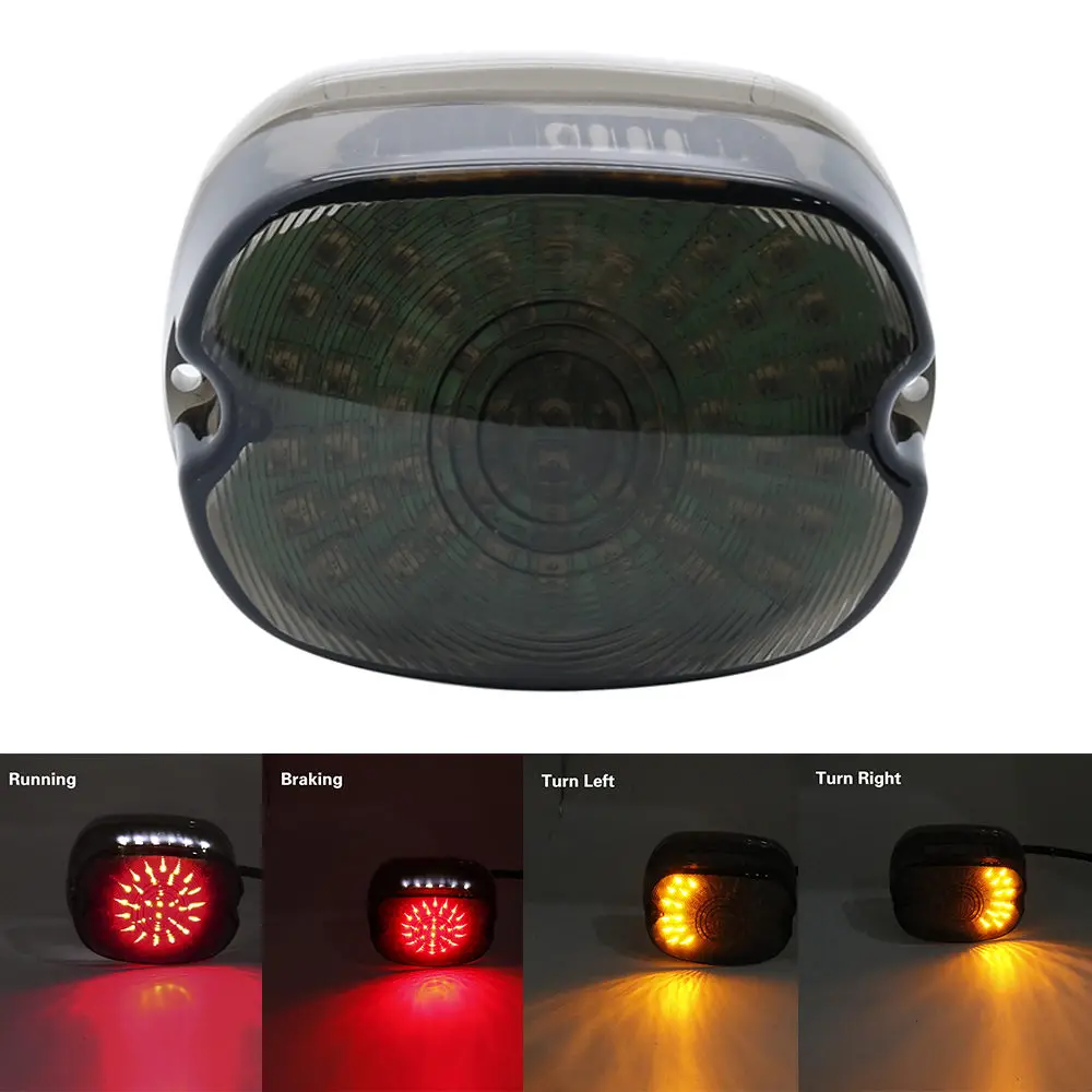 

Smoke Tail Light LED integrated Turn Signals Motorcycle Brake Taillight Night Motorcycle Lamp for Harley