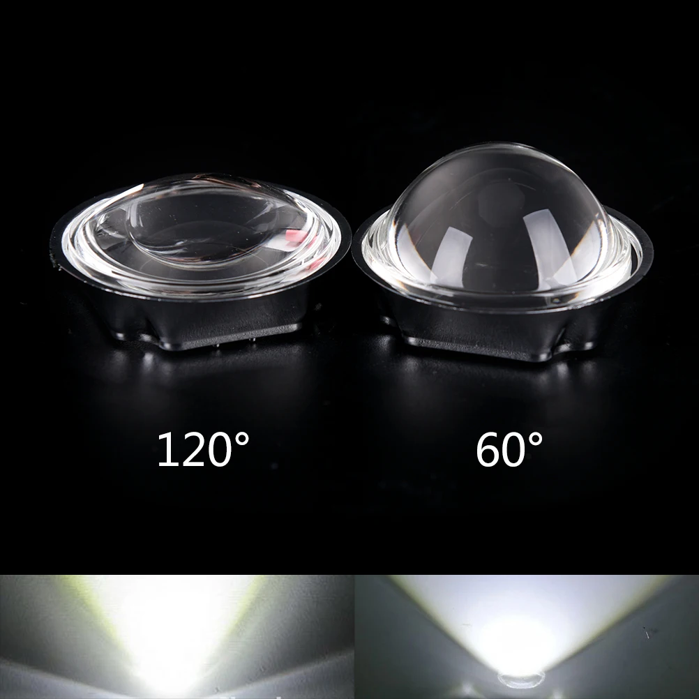 44 мм Светодиодные стеклянные линзы 60/120 градусов+ 50 мм рефлекторный коллиматор+ фиксированный кронштейн/50 шт. светодиодный линзы коллиматор отражатель