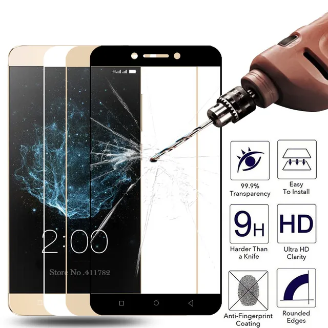 9H Tempered Glass Screen Protector Colorful Full Cover Film glass for Letv LeEco Le 2 le2 Max2 max 2 X820 Pro3 pro 3 Cell Phone