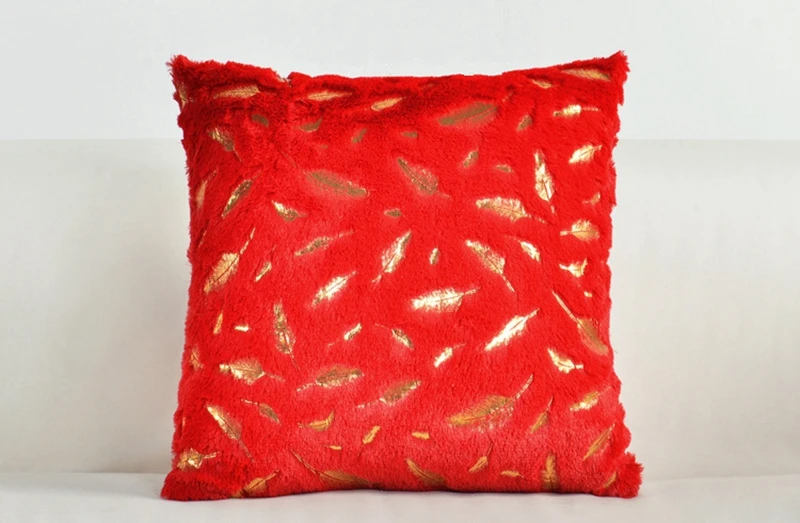 Меховая подушка для сиденья включает в себя основной сплошной цвет коричневый белый серый розовый красный черный декоративные подушки Золотое перо мягкая теплая подушка