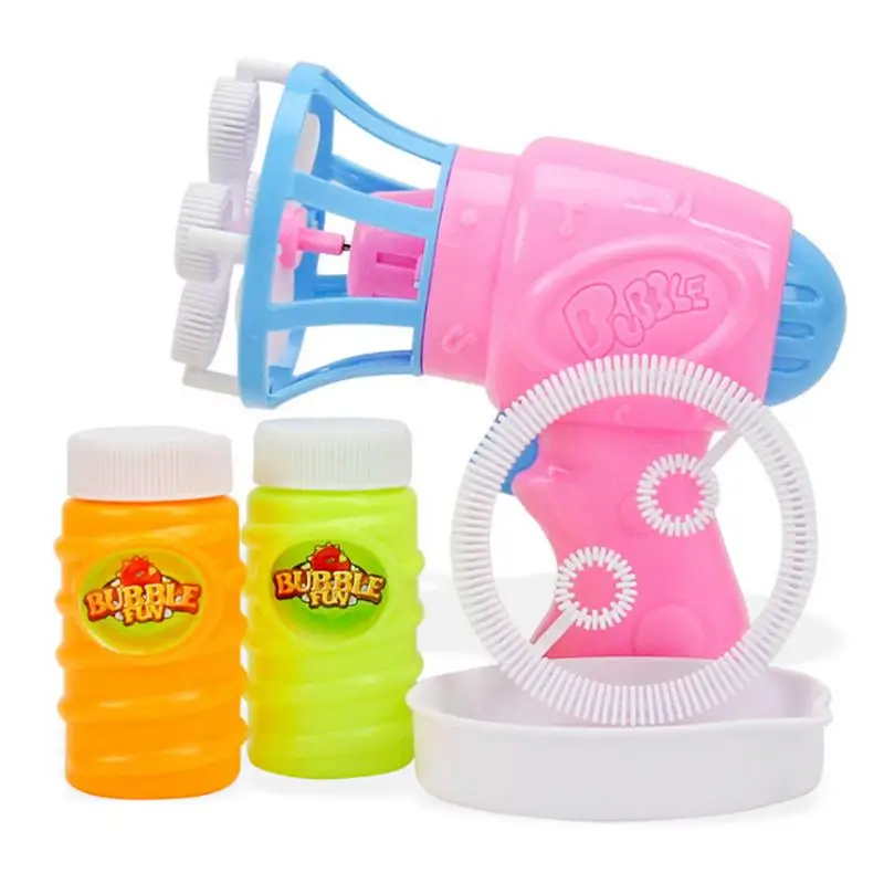 

Kid Automatic Electric Bubble Blower Pistol Safety Material Blowing Bubble Water Supplement Liquid Machine Color Random Delivery