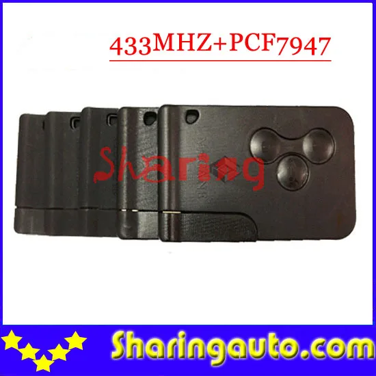 bilder für Ausgezeichnete Qualität 3 Knöpfen Fernkarte mit pcf7947 Chip 433 MHZ Für Renault Megane SCENIC freies verschiffen (2 teile/los) bilder für Ausgezeichnete Qualität 3 Knöpfen Fernkarte mit pcf7947 Chip 433 MHZ Für Renault Megane SCENIC freies verschiffen (2 teile/los)