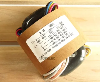 

115V 230V 50W R-Core Transformer 18V+18V 9V+9V for Audio Amplifier Preamps AMP DAC R Core