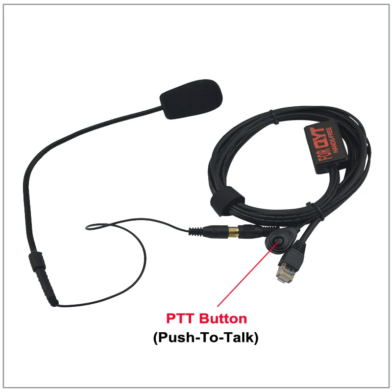 8-PIN с кристаллической головкой палец PTT MIC Hands-free Bluetooth гарнитура для мобильного радио QYT KT-8900 KT-8900R BAOJIE TM-218 QYT KT-7900D KT-8900D