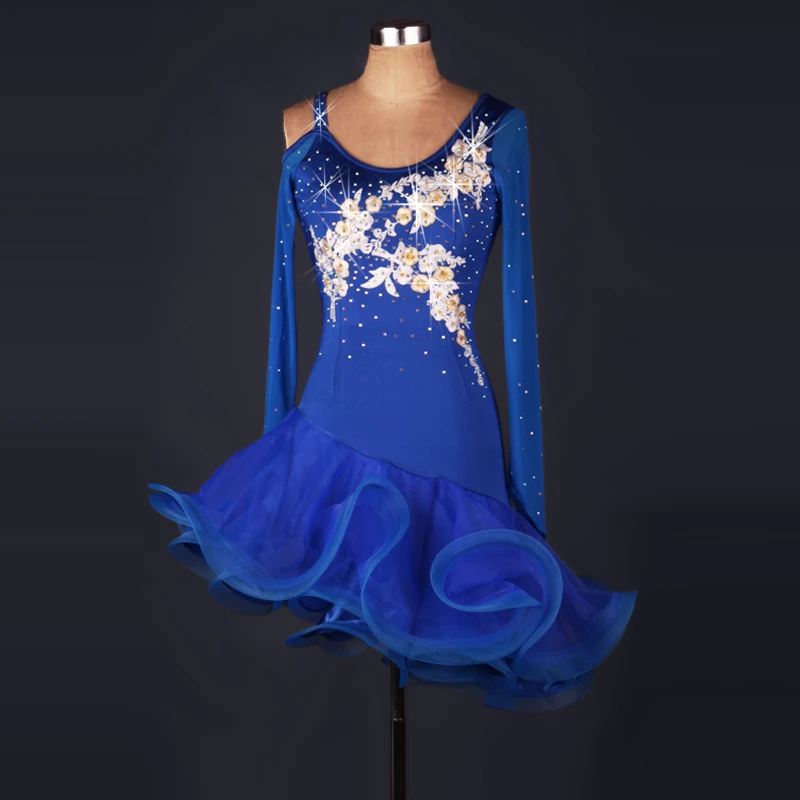 Lady Performance Latin Dance Clothes Luxury Women Hand Made Atin Dance