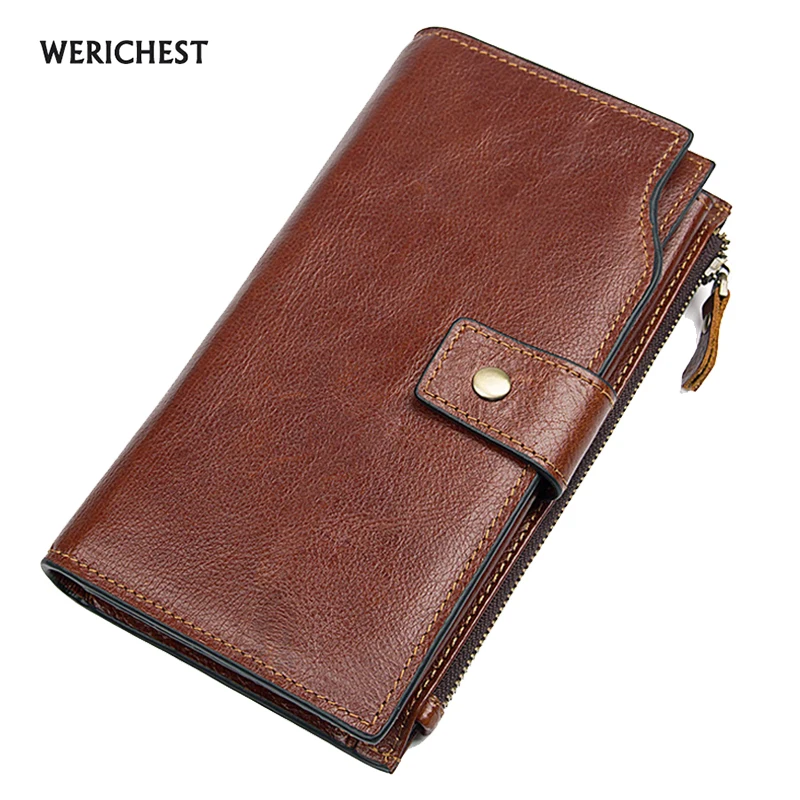 

New Europe Brand Wallet Long Creative Unisex Card Holder Casual Zip Ladies Clutch Genuine Leather Clutch Coin Purse Carteiras