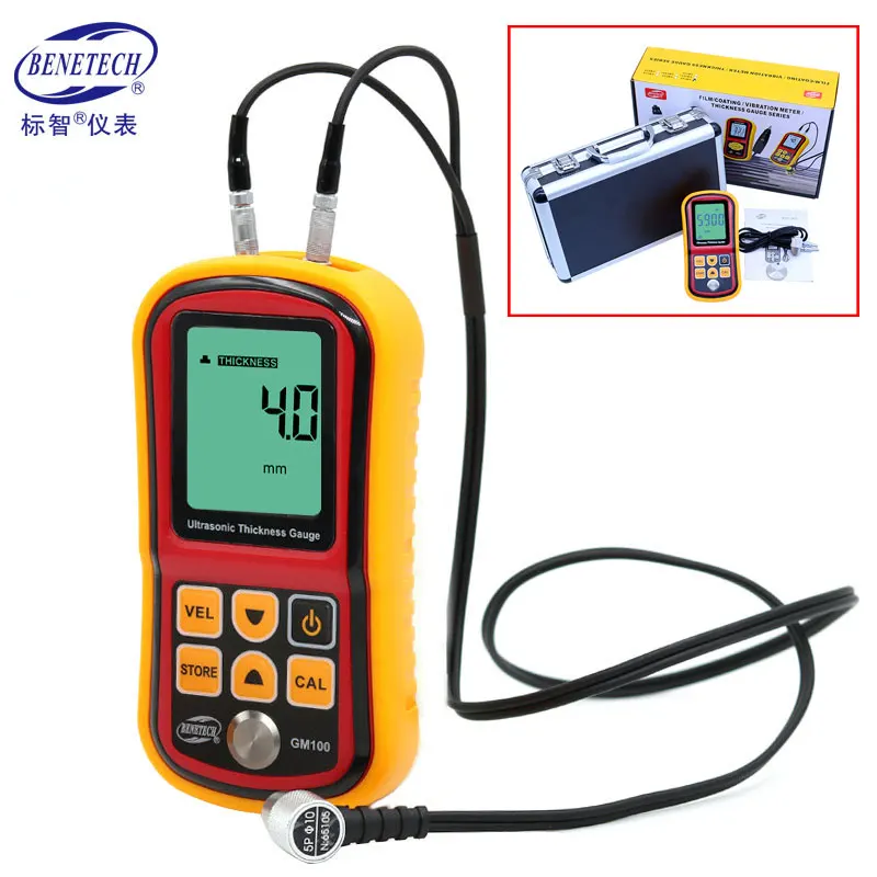 

1.2 to 200MM Ultrasonic Thickness Gauge Metal Testing Measuring Instruments Digital LCD Display 0.1mm Resolution