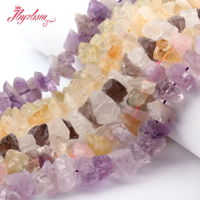 10x15-16x20mm Irregular Crude Quarts Natural Stone Spacer Loose Bead For DIY Necklace Bracelet  Jewelry Making 15