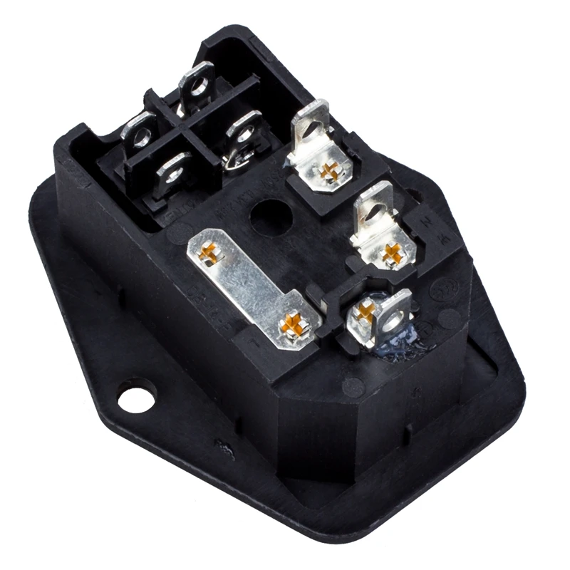 10A 250VAC 3 Pin IEC320 C14 Входной разъем питания розетка с красной лампой кулисный переключатель 10A гнездо держателя плавкого предохранителя Мужской Разъем