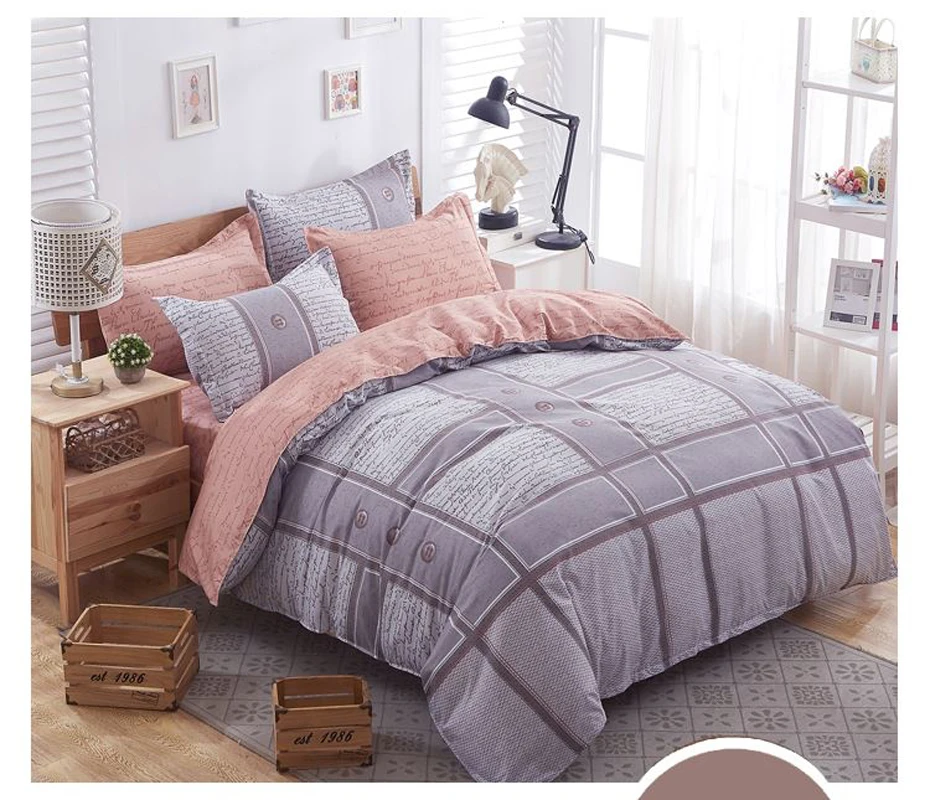 

Letter Printing Bedding Sets Duvet Cover Set Linens RU USA Size,Quilt cover set Yellow Black Gray