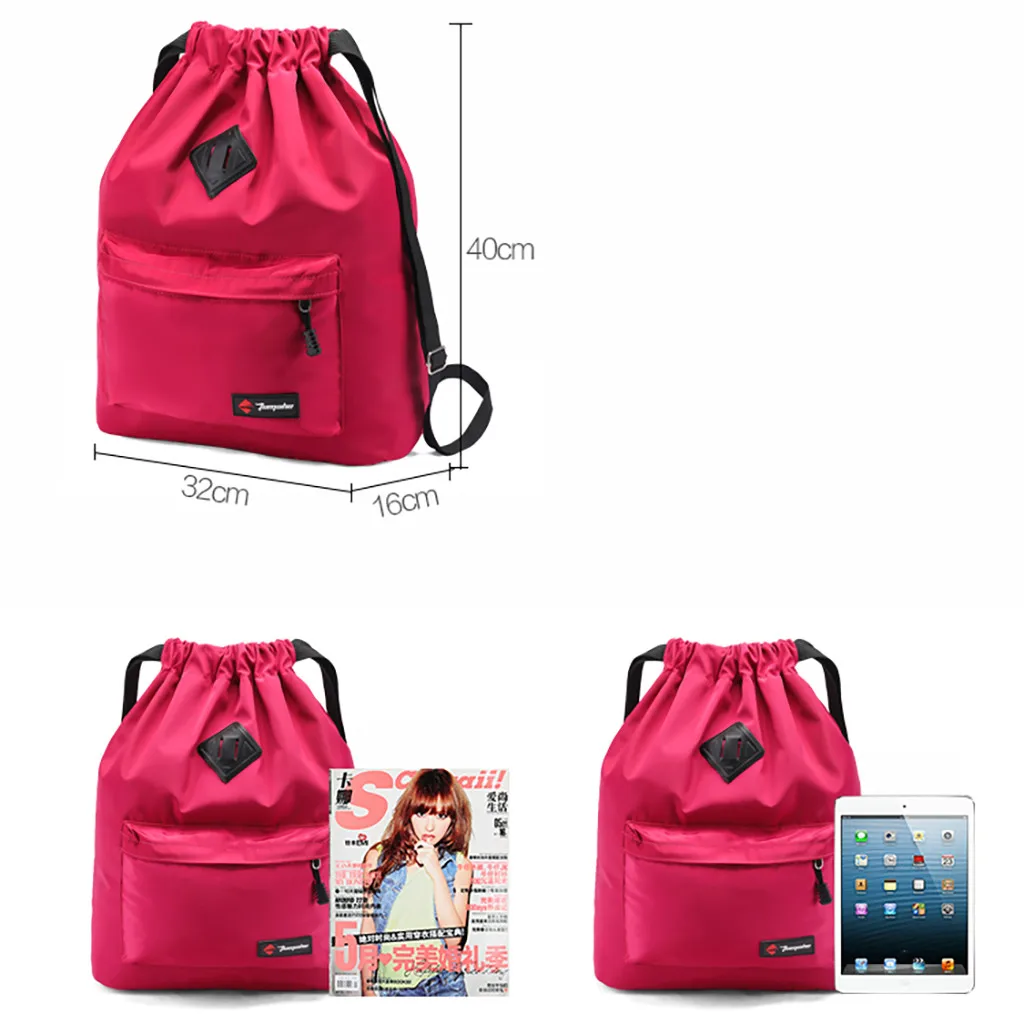 Backpack Women Canvas 3pcs/set Women Backpack Teenager Girls Backpacks Shoulder Bag Female Drawstring Bag Outdoor Sports#TX