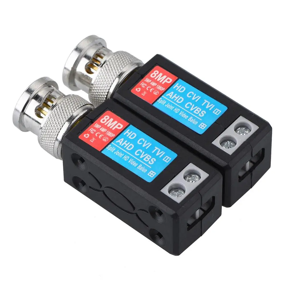 

1Pairs AHD/TVI/CVI CCTV Twisted BNC Passive Video Balun Transceiver COAX CAT5 Camera UTP Cable Coaxial Camera DVR