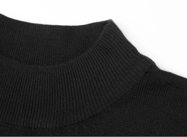Мужская Осенняя мода Тонкий Европейский стиль черный пуловер с длинными рукавами и круглым вырезом свитер мужской Повседневный шерстяной хлопковый свитер J765